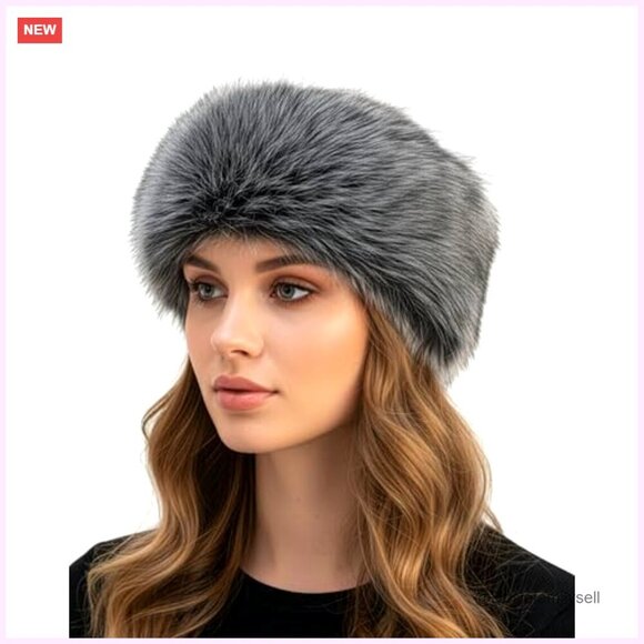 Luxury Faux Fur Headband Ear Warmer Winter Accessory Unisex